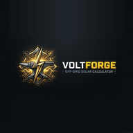 VoltForge logo — industrial anvil and lightning bolt emblem
